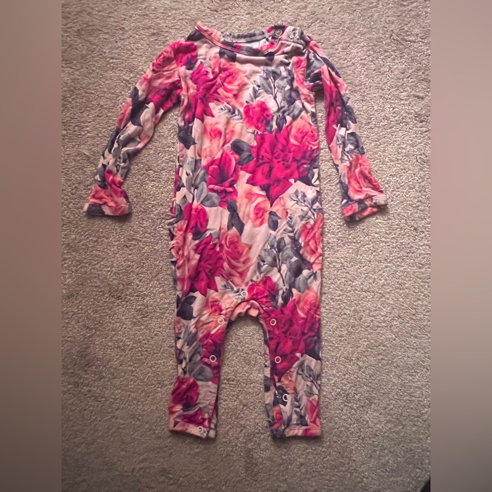 Little Bum Bums bamboo floral onesie